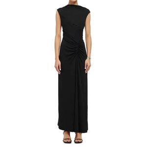 SIMKHAI Acacia Sleeveless Gathered Midi Dress Black size XS